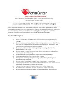 Missouri Constitutional Amendment for Victim’s Rights