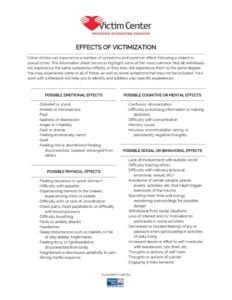 Effects of Victimization