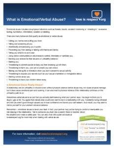 Emotional and Verbal Abuse