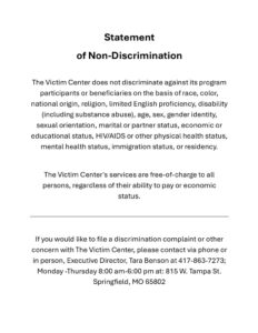 Statement of Non-Discrimination
