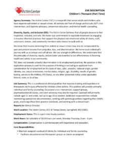 Children’s Therapist (Part-Time)